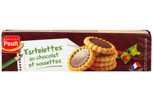 POULT Tartelettes Chocolat Noisettes 150g DLUO 08/06/24 -A93