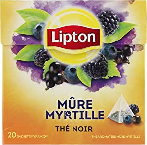 LIPTON Thé noir mûre myrtille 36g DLUO 29/02/2025  -F114