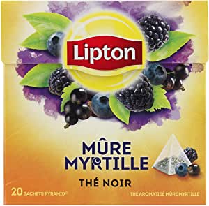 LIPTON Thé noir mûre myrtille 36g