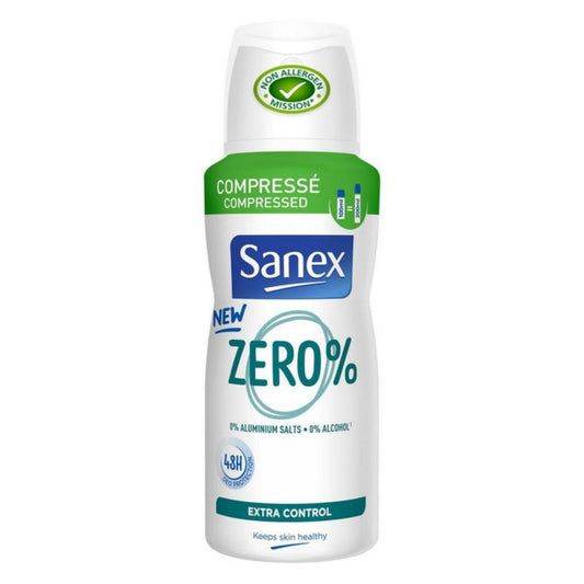 SANEX Déodorant Spray Zéro 0% Protect & Control compressé 100g -K12