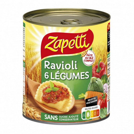 Zapetti ravioli 6 vegetables with full flat wheat cooked 800g -i92