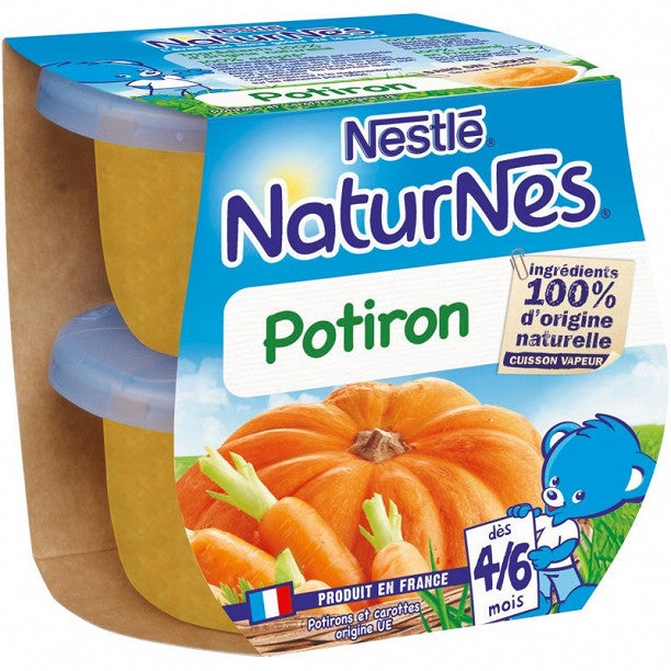 Neslté Small Baby pots from 4/6 months, Potiron Naturnes 130g -d24