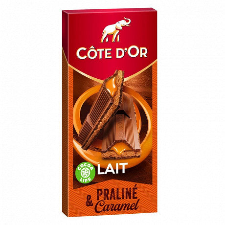COTE D'OR Bar filled with Praline and melting Caramel heart 200g