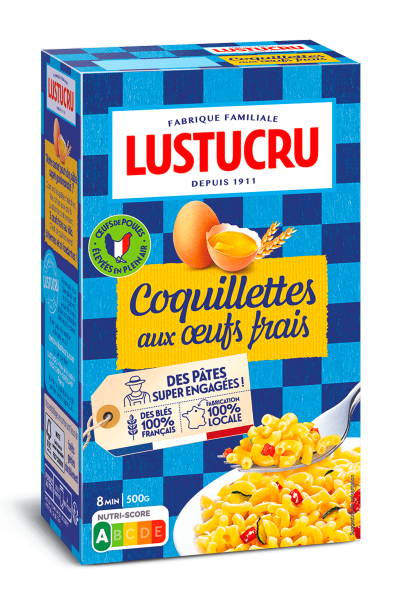 LUSTUCRU Coquillette Pasta with fresh eggs 250 g C121