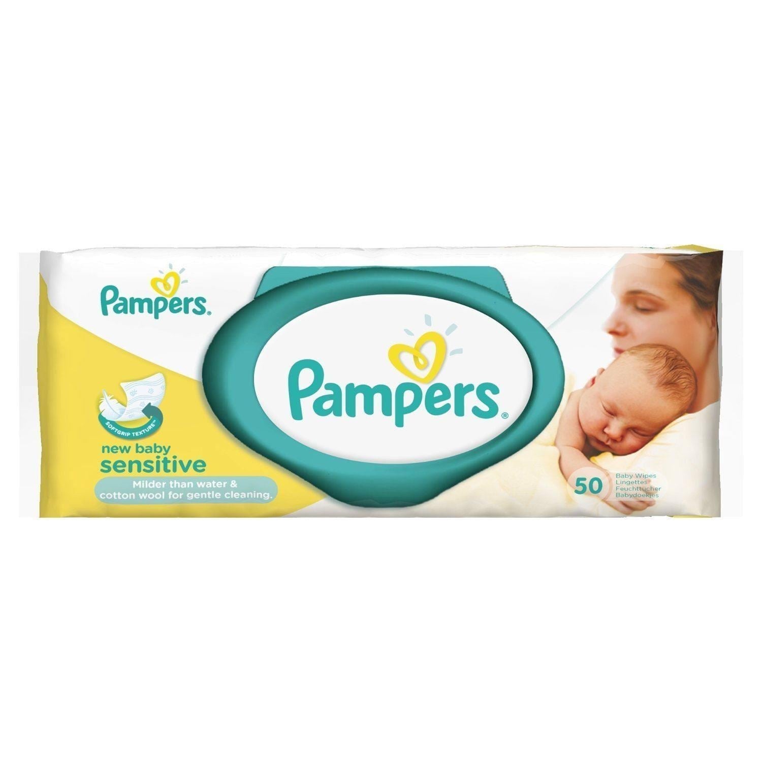 Pampers Baby Wipes Sensitive New Baby 50 unités - (Origine Allemagne)