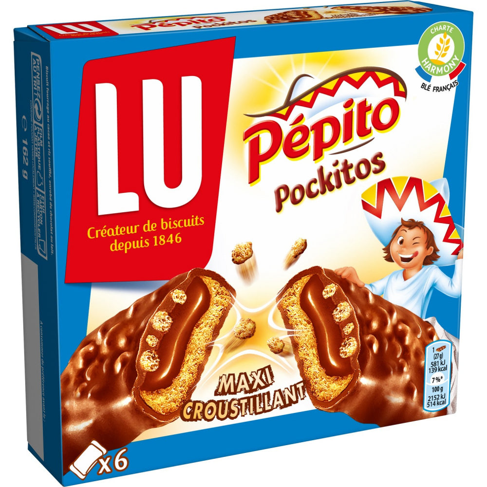 Pépito Pockitos chocolat au lait biscuits lu Euro-market Montreal