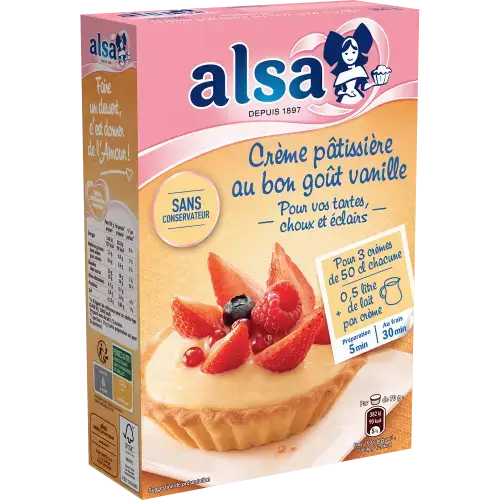 ALSA Crème Pâtissière Onctueuse 390g -E122