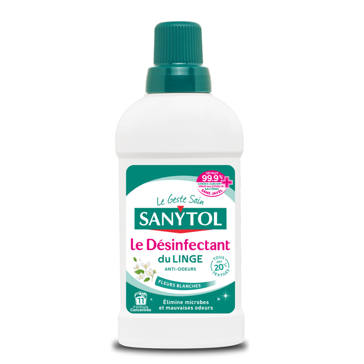 Sanytol Désinfectant Linge Fleurs Blanches 500mL -J44