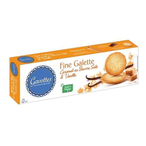 Gavottes Fines galettes caramel beurre salé et vanille 120g  -B72