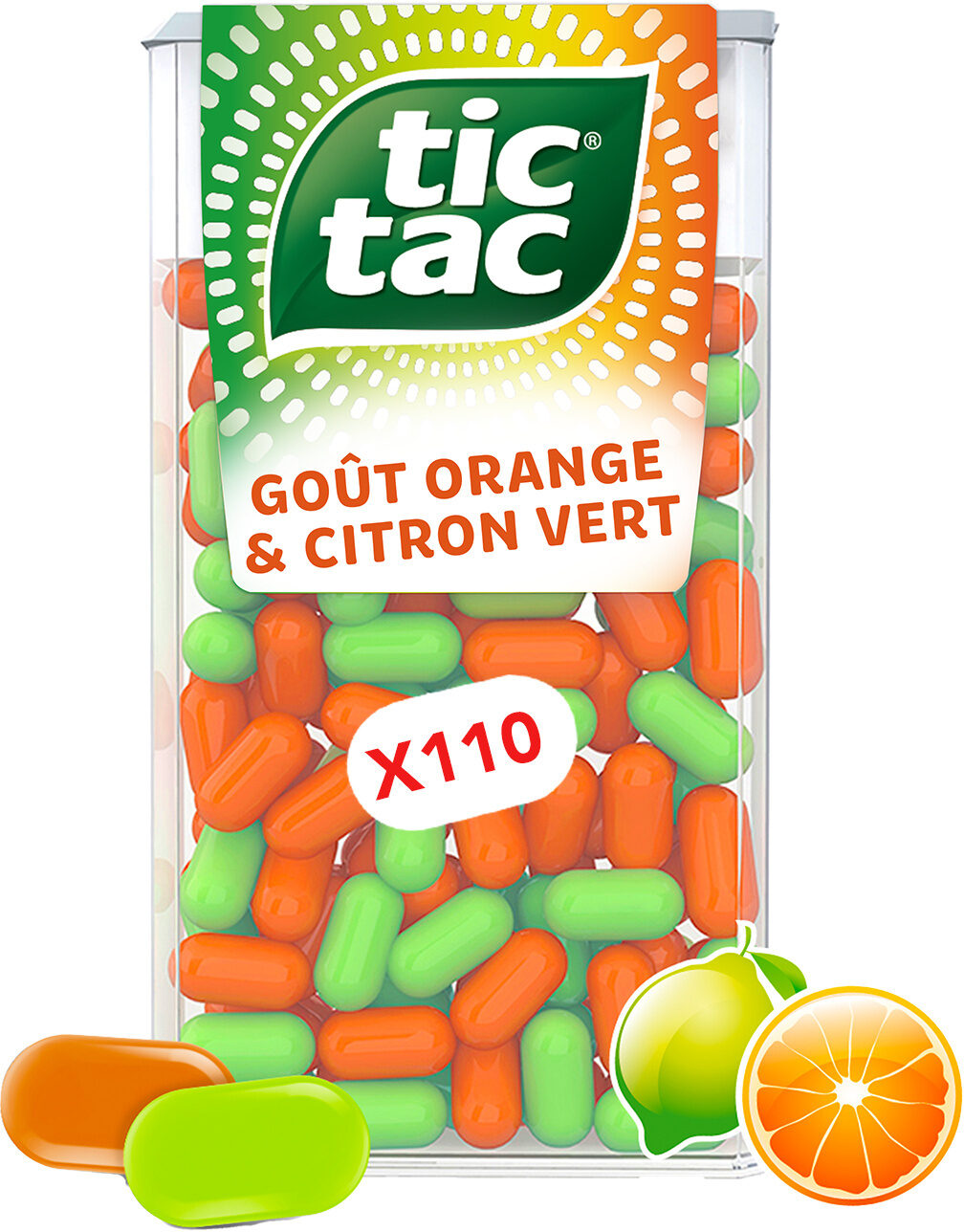TIC TAC Bonbons citron vert et orange 54g  -B11
