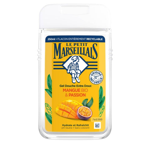 LE PETIT MARSEILLAIS Gel Douche Extra Doux Mangue & Passion Bio 250 ml  -J100