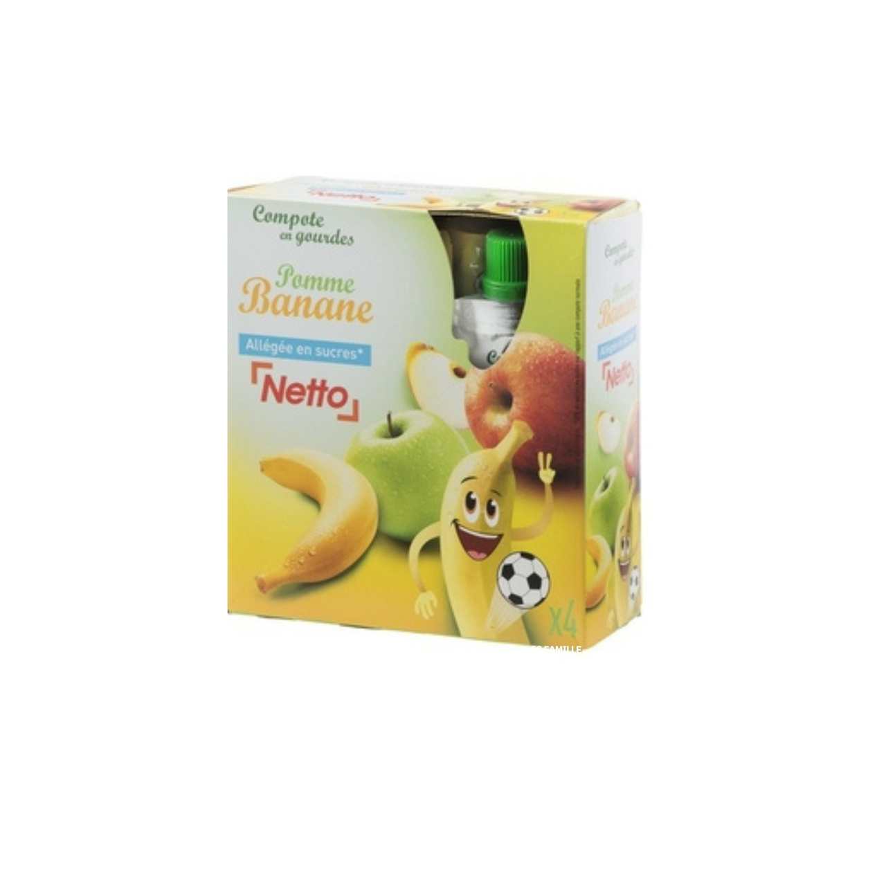 NETTO Gourde pommes bananes 4x90g