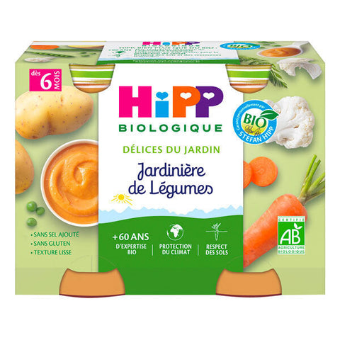 HIPP Petits pots jardinière de légumes dès 6 mois - 2x190g  -D13