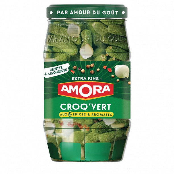 AMORA Croq'vert cornichons extra fins 205g  I91