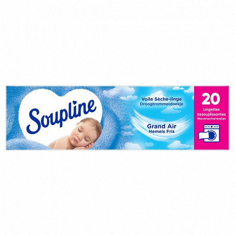 SOUPLINE Lingettes seche linge grand air x20 -J54