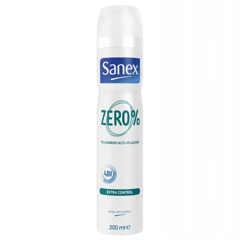 SANEX Deodorant Spray Zero 0% Extra Control without aluminum salts 200g -J82