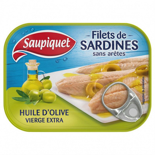 SAUPIQUET Sardine fillets extra virgin olive oil 100g -C21