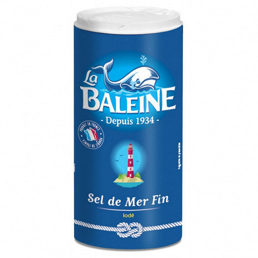 LA BALEINE Sel de mer fin iodé et fluoré boite verseuse 600g -F103