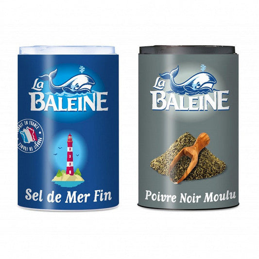LA BALEINE DUO sel de mer de méditerranée et poivre 18g -F103