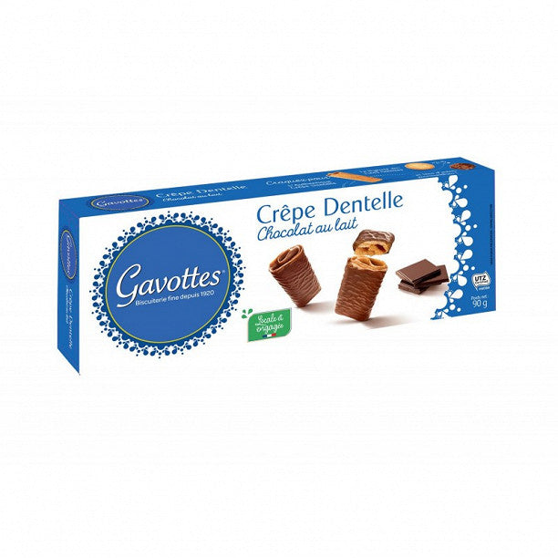 GAVOTTES Milk chocolate lace crepe 90g BBD 02/10/2024. B72