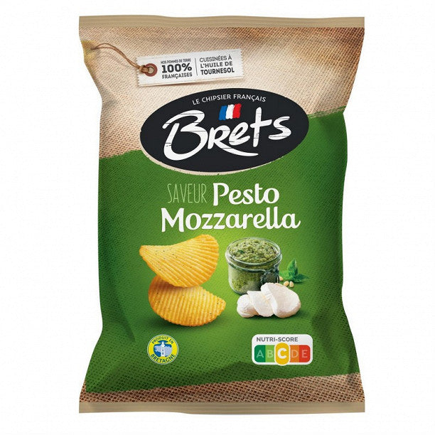 BRET'S Flavored Crisps Pesto Mozzarella flavor 125g BBD 05/29/2024 -CH