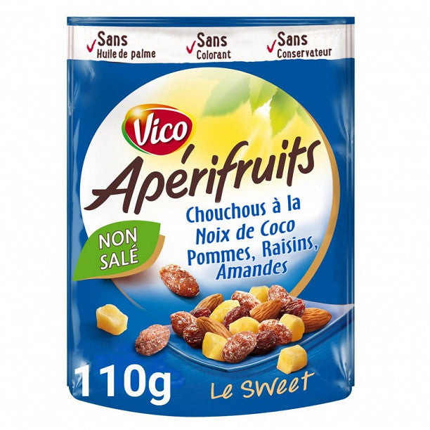 VICO Apérifruits Sweet mix, mélange graines et fruits secs 110g DLUO 01/10/2024 - H61