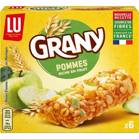 GRANY Barres céréales et pommes vertes 125g  - D112