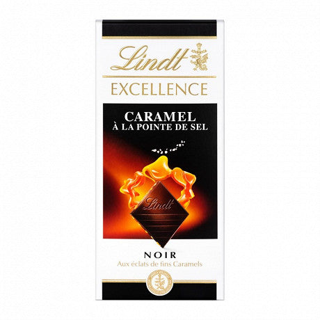 LINDT Excellence Noir Caramel Fleur de Sel 100g — Épicerie française Montréal | Euro-Market