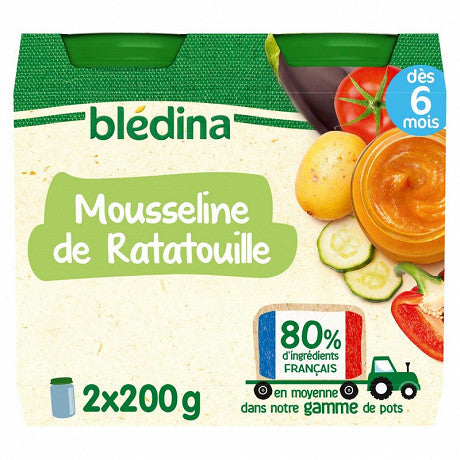 BLEDINA Pots mousseline de ratatouille 2x200g -D22