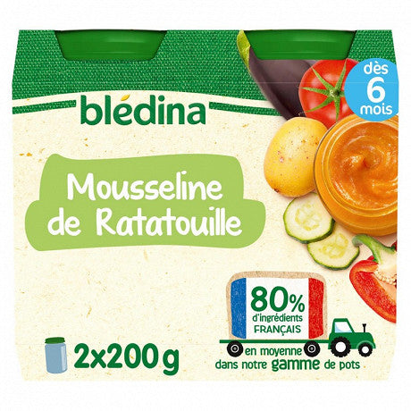 BLEDINA Ratatouille mousseline pots 2x200g -D13
