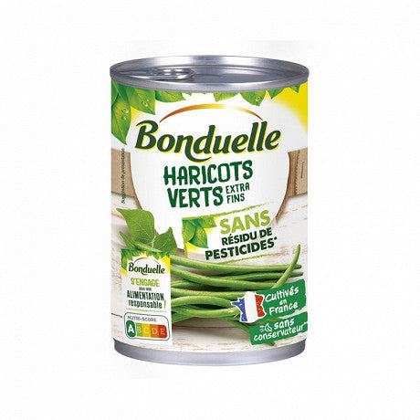 BONDUELLE Haricots verts extra fins sans résidu de pesticide 220g  -I74