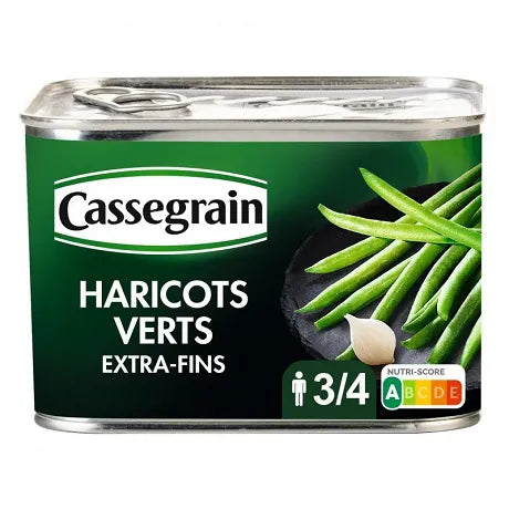 CASSEGRAIN Haricots verts extra-fins cueillis main 390g -I64