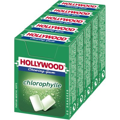 HOLLYWOOD chlorophyll chewing gum 5x28g -B12