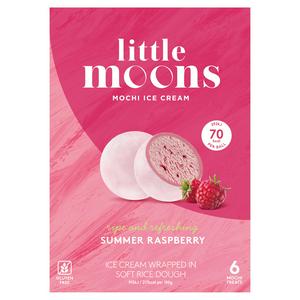 LITTLE MOONS Mochi framboise d'été fondant à la crème glacée -192g — Épicerie française Montréal | Euro-Market