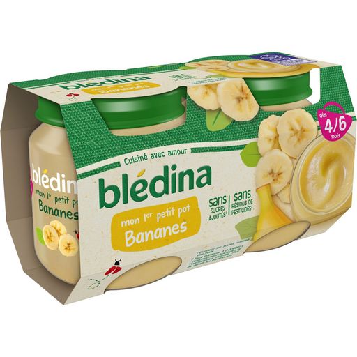 BLEDINA Mon 1er Petit Pot Bananes dès 4/6 mois 2x130g -D13