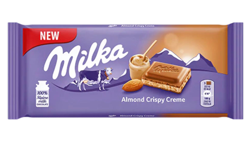 Milka almond crispy cream 90g