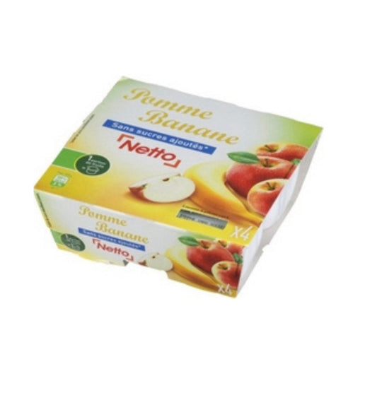 NETTO Puree Puree with Apple Fruits Banana 4x100g -d64