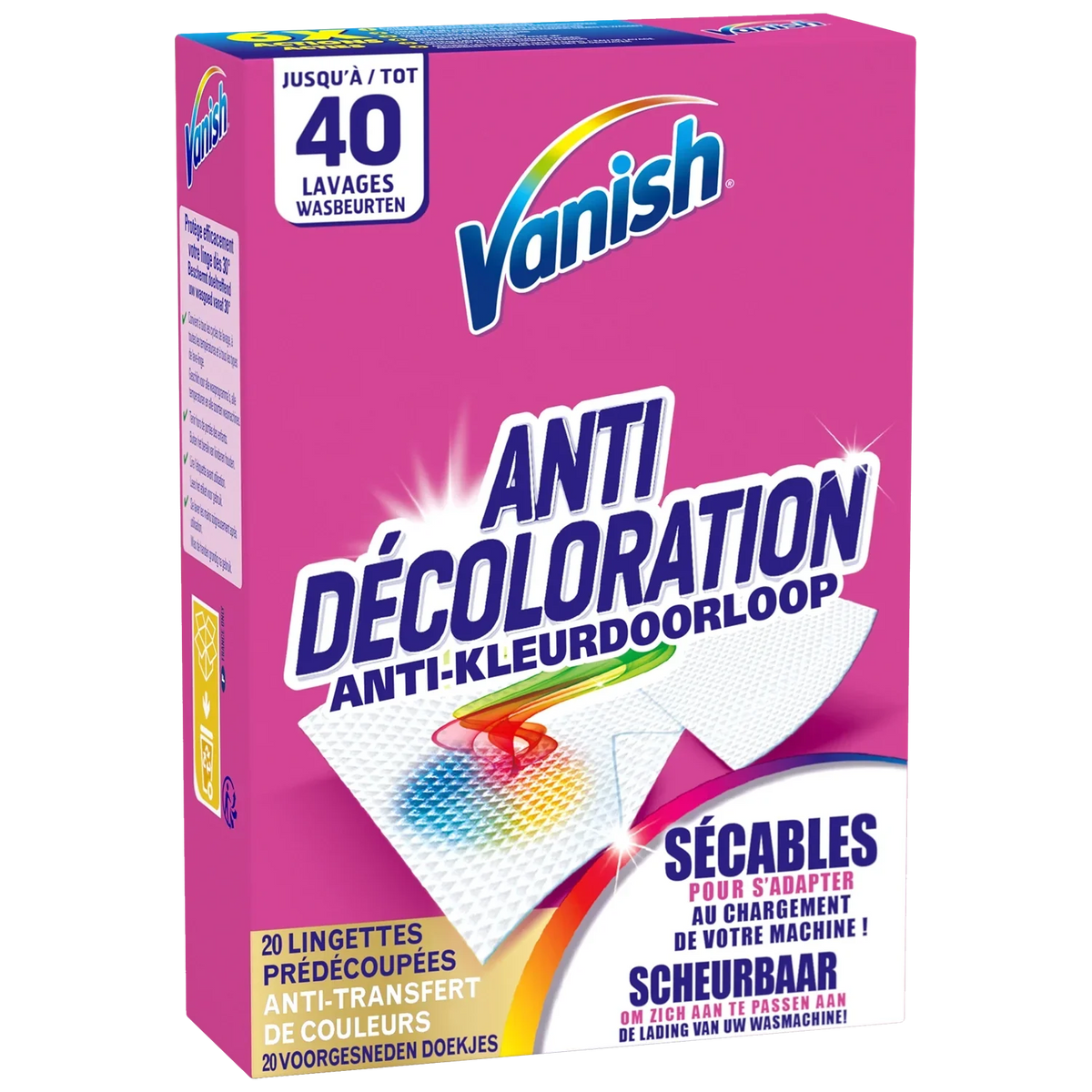 VANISH Anti-discoloration wipes x20 -J11