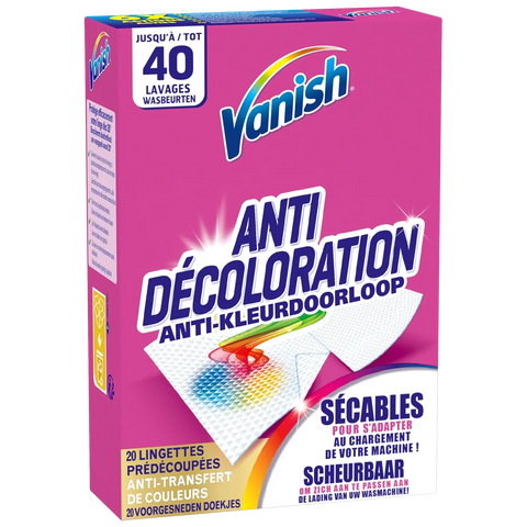 VANISH Lingettes anti décoloration x20 -J11