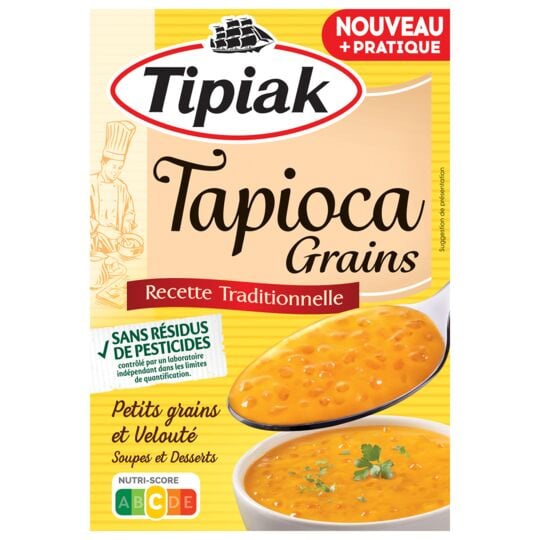 TIPIAK Tapioca min grains without pesticide residue 300g BBD 01/01/26 -H133