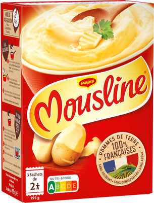 MOUSLINE Purée nature a2PERS. 195g. DLUO 30/09/2024  -G83