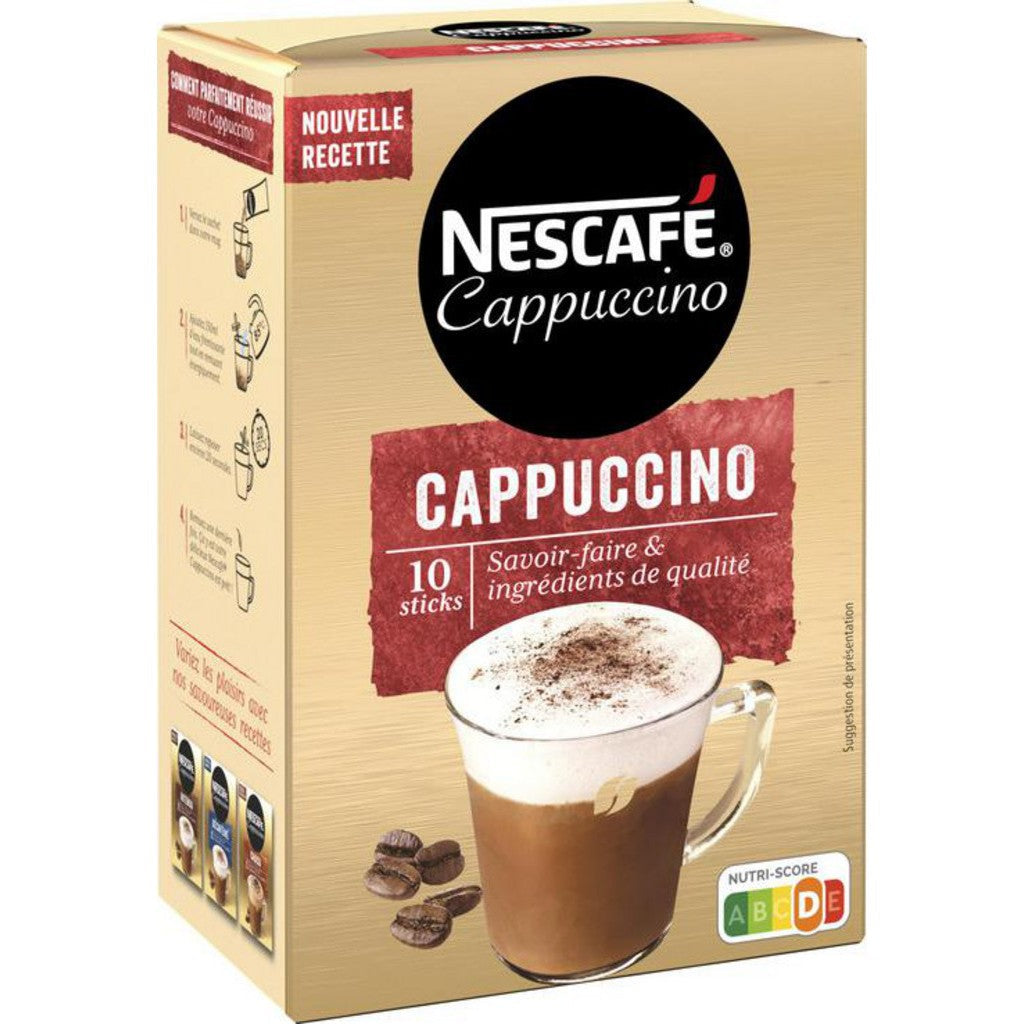 NESCAFÉ Cappuccino café soluble 10 sticks 140g -F124