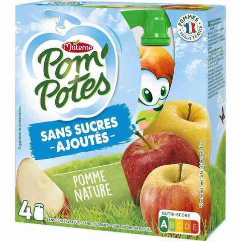POM'POTES Sans sucres ajoutés pomme 4x90g  -E53