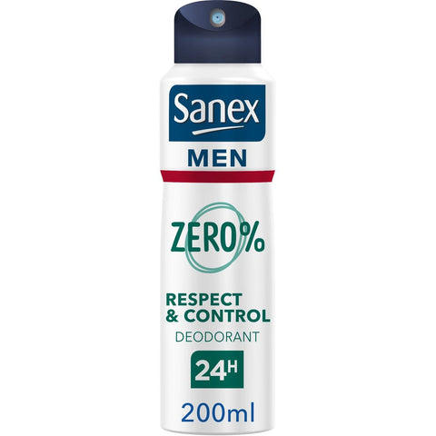SANEX Men  Zéro% déodorant spray 24h homme respect & control 200g -J82
