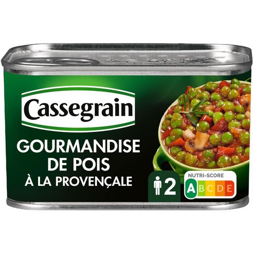 CASSEGRAIN Gourmandise de pois à la provençale à l'huile d'olive 375 G