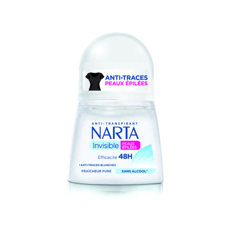 NARTA Déodorant Anti-Traces Peaux Epilées 48h Invisible 50 ml