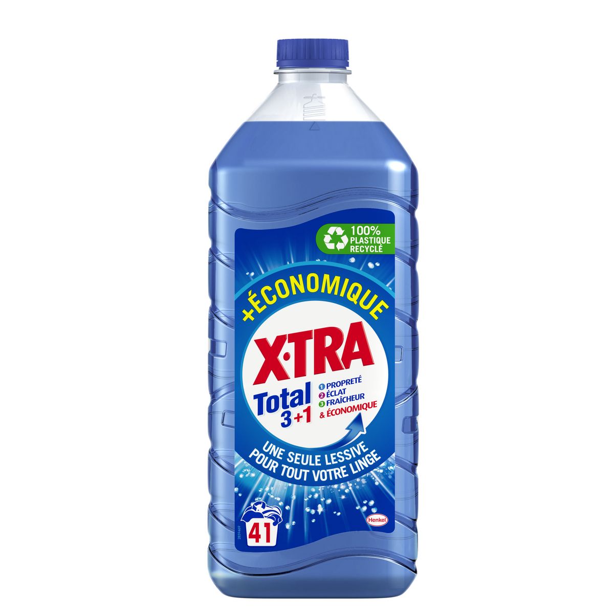 XTRA Total 3+1 Lessive liquide économique 41 lavages 1,85L  -K21