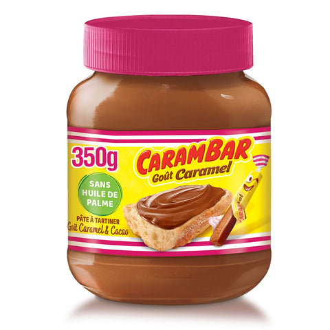 CARAMBAR Pâte à tartiner goût caramel et cacao 350g