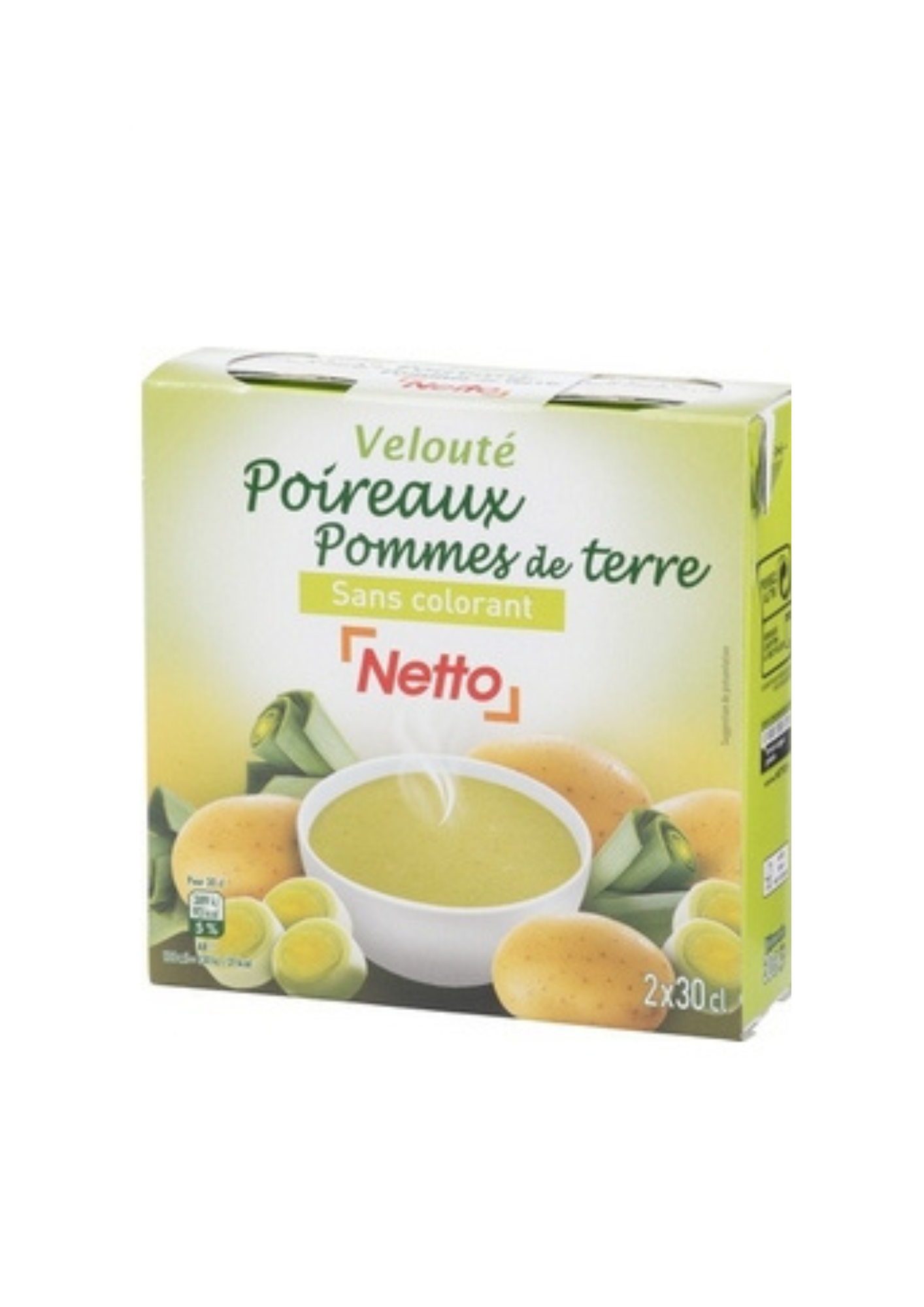 NETTO Velouté poireaux / Pommes de terres 2X30 CL 2x30cl DLUO 28/05/2025  -G14