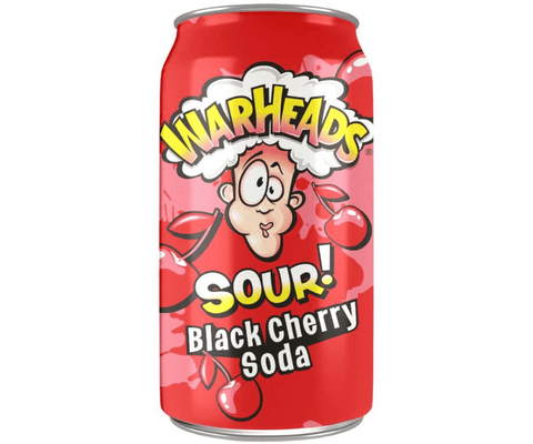 WARHEADS Sour black cherry soda 355ml